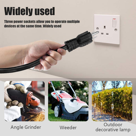 Mshyet grounded plug ensures safer connections for outdoor setups.