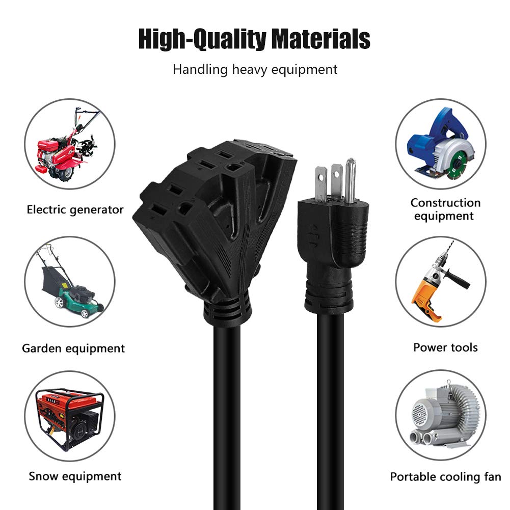 Mshyet indoor/outdoor use extension cord adapts to versatile power needs.