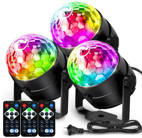 Mslitely disco ball light with remote control for dynamic party effects
