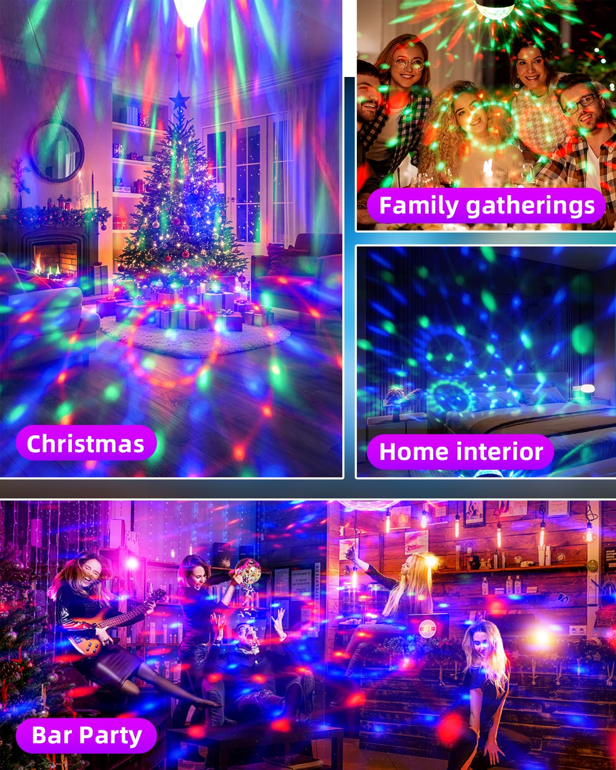 Portable Mslitely disco ball light ideal for home parties on the go