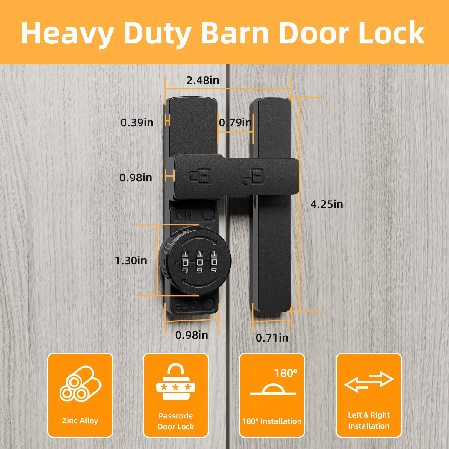 MSR X6 lock side profile highlighting compact privacy latch for doors and cabinets