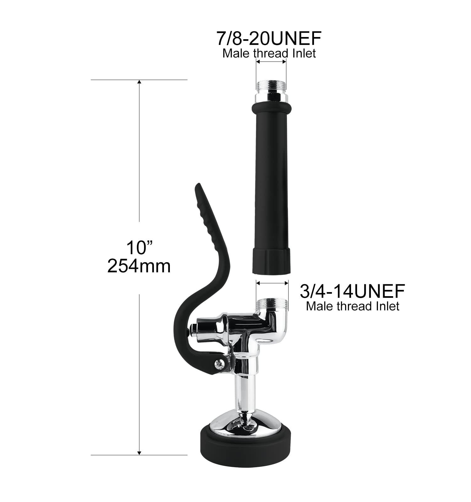 MSTJRY pre-rinse spray valve with 1.42 GPM for efficient dishwashing.