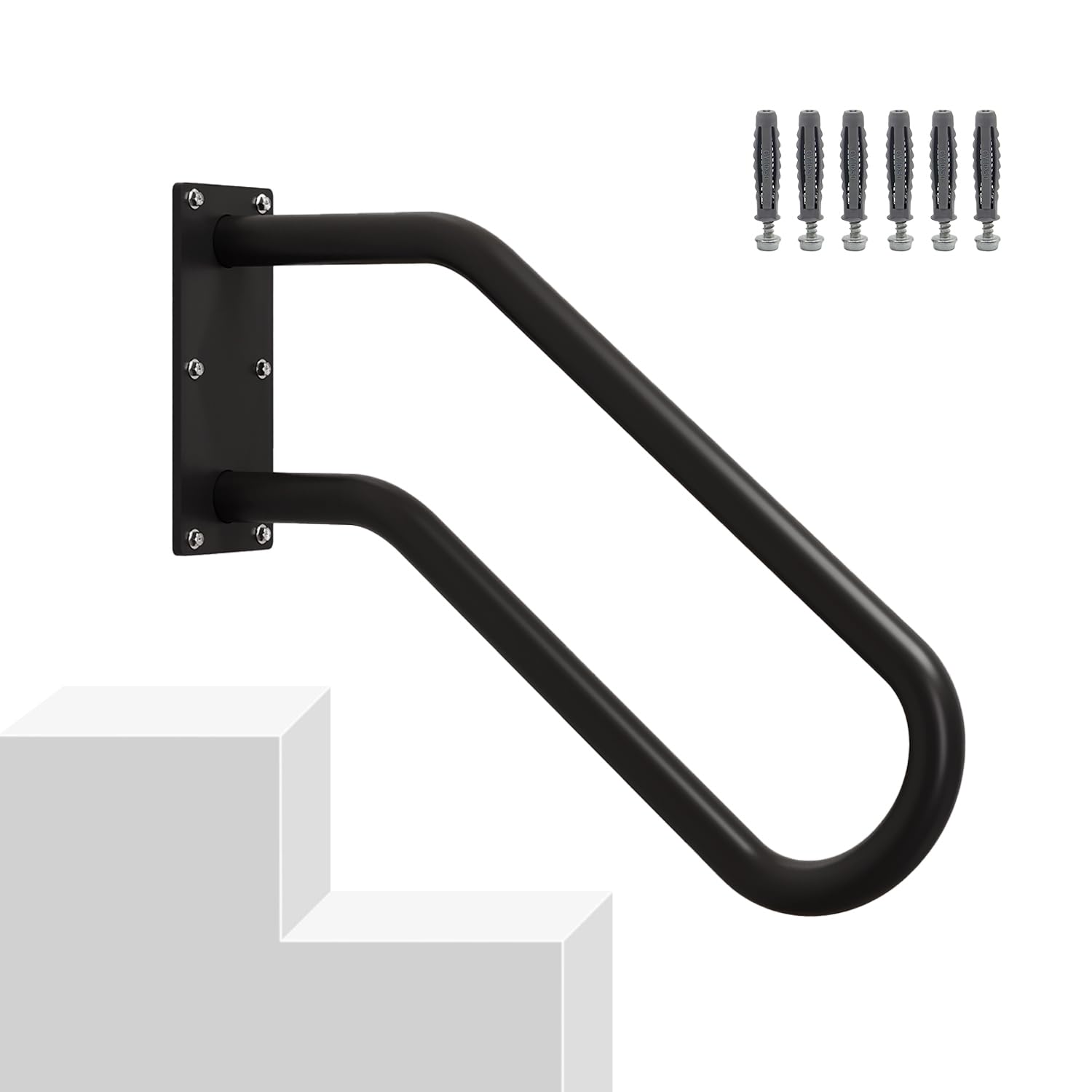 MSUMPTU hand rail for outdoor steps offers secure grip on uneven entrances