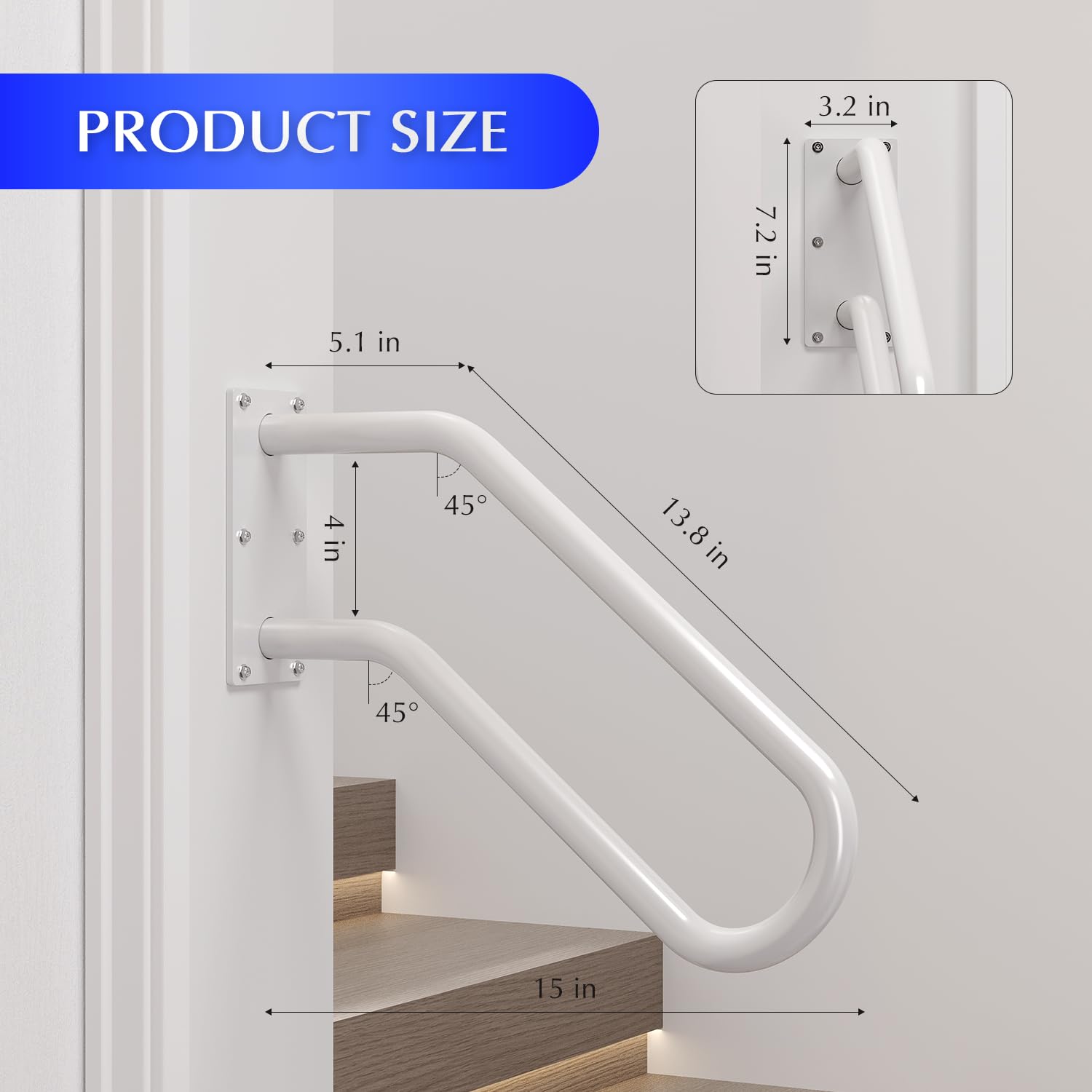 MSUMPTU bathroom handrail improves safe access and stability