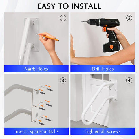 MSUMPTU porch handrail helps navigate entry safely