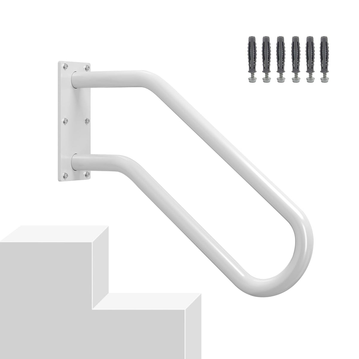 MSUMPTU handrail with U-shape for outdoor steps offers secure grip