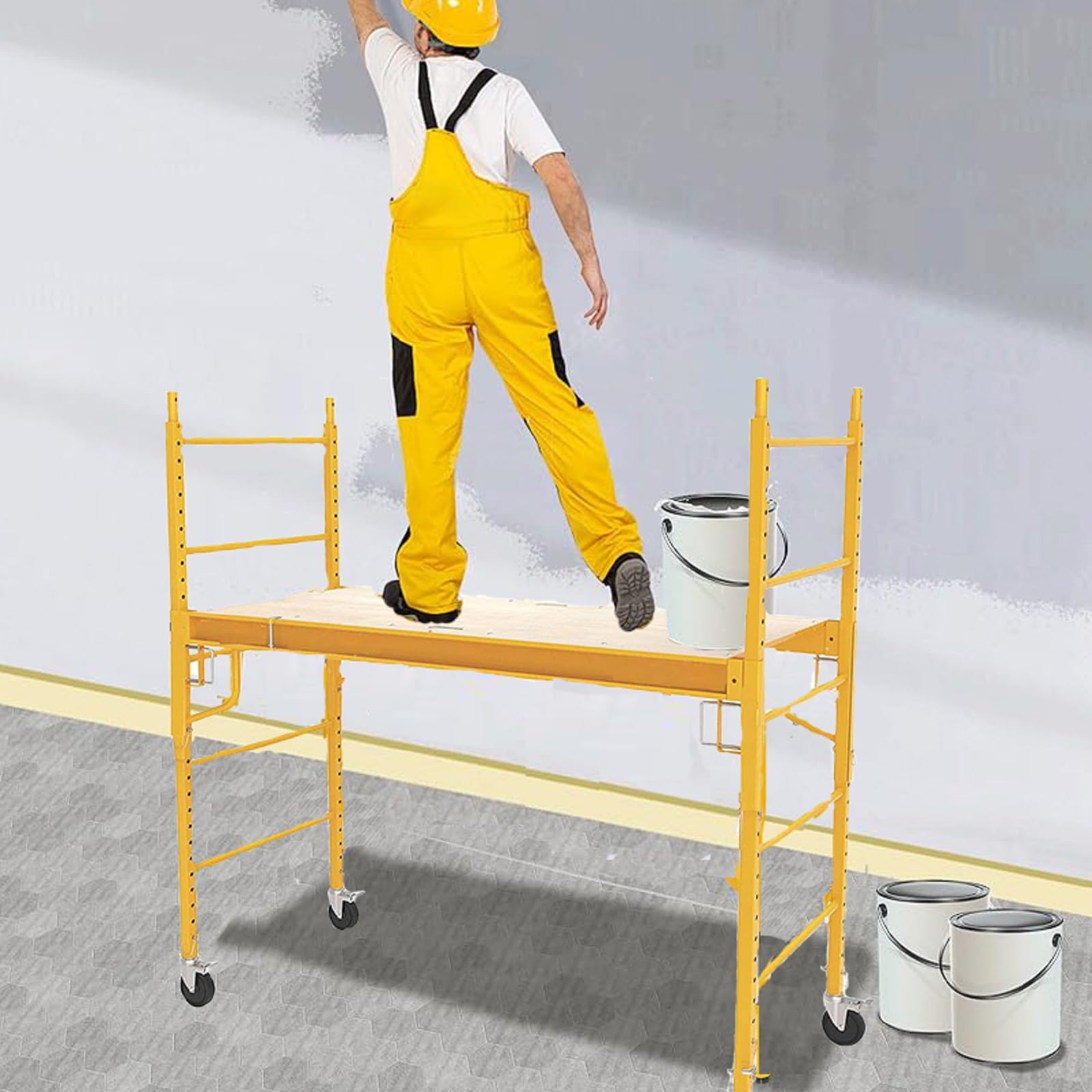 MSWY 360-degree swivel caster enables easy direction changes on site.