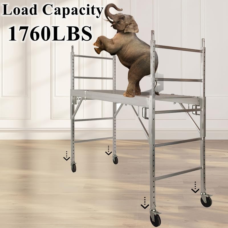 MSWY 6ft Baker scaffold compatibility with square stem fits securely.