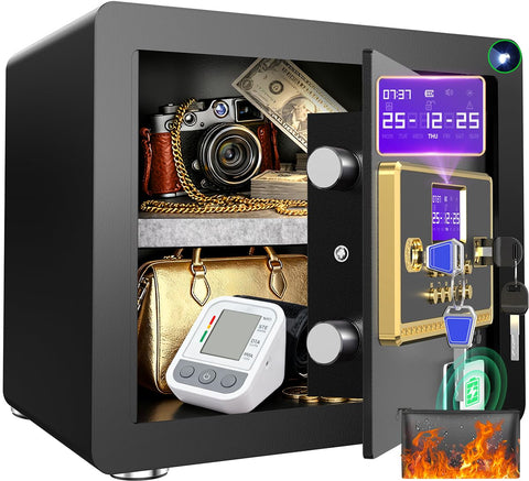 MSYCOST safe box front view with digital keypad for secure valuables