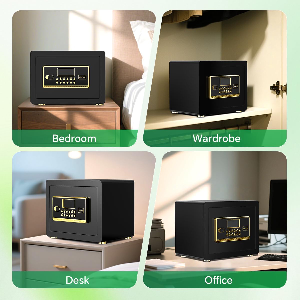 MSYCOST safe box three unlocking methods with emergency keys