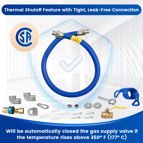 MTAA full-port valve, wall mounting chain, and accessories support secure line management.