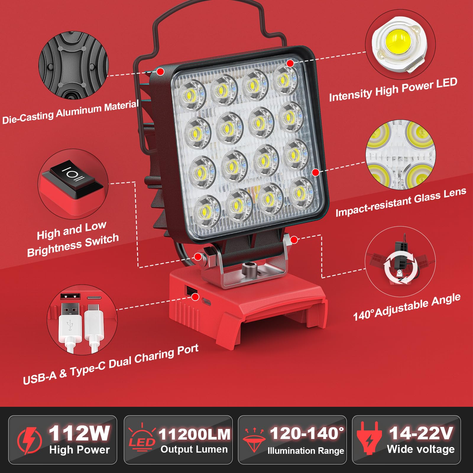 MtiolHig 11200 lumens beam provides broad illumination.