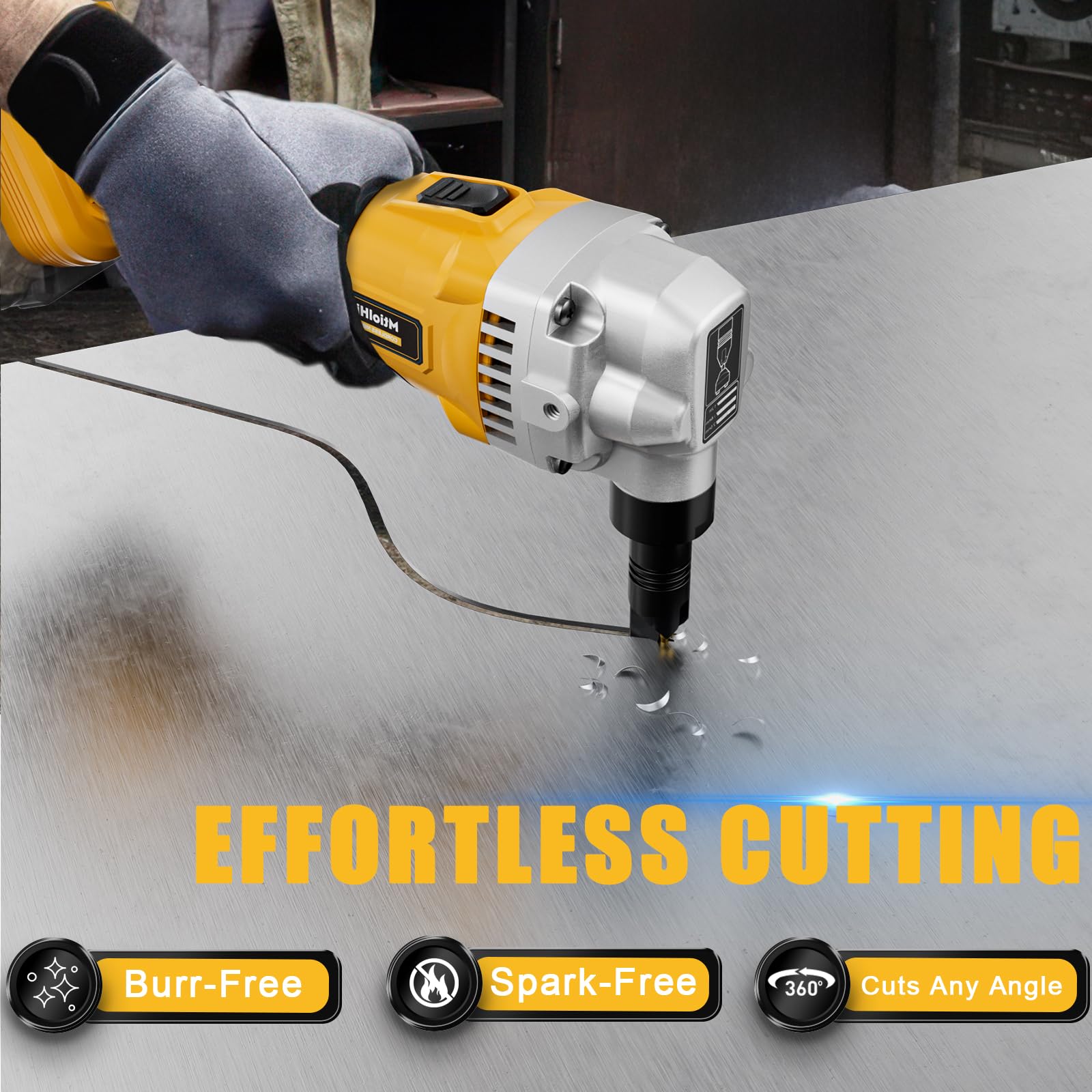 Two tungsten-titanium blades deliver sharp, long-lasting cuts.