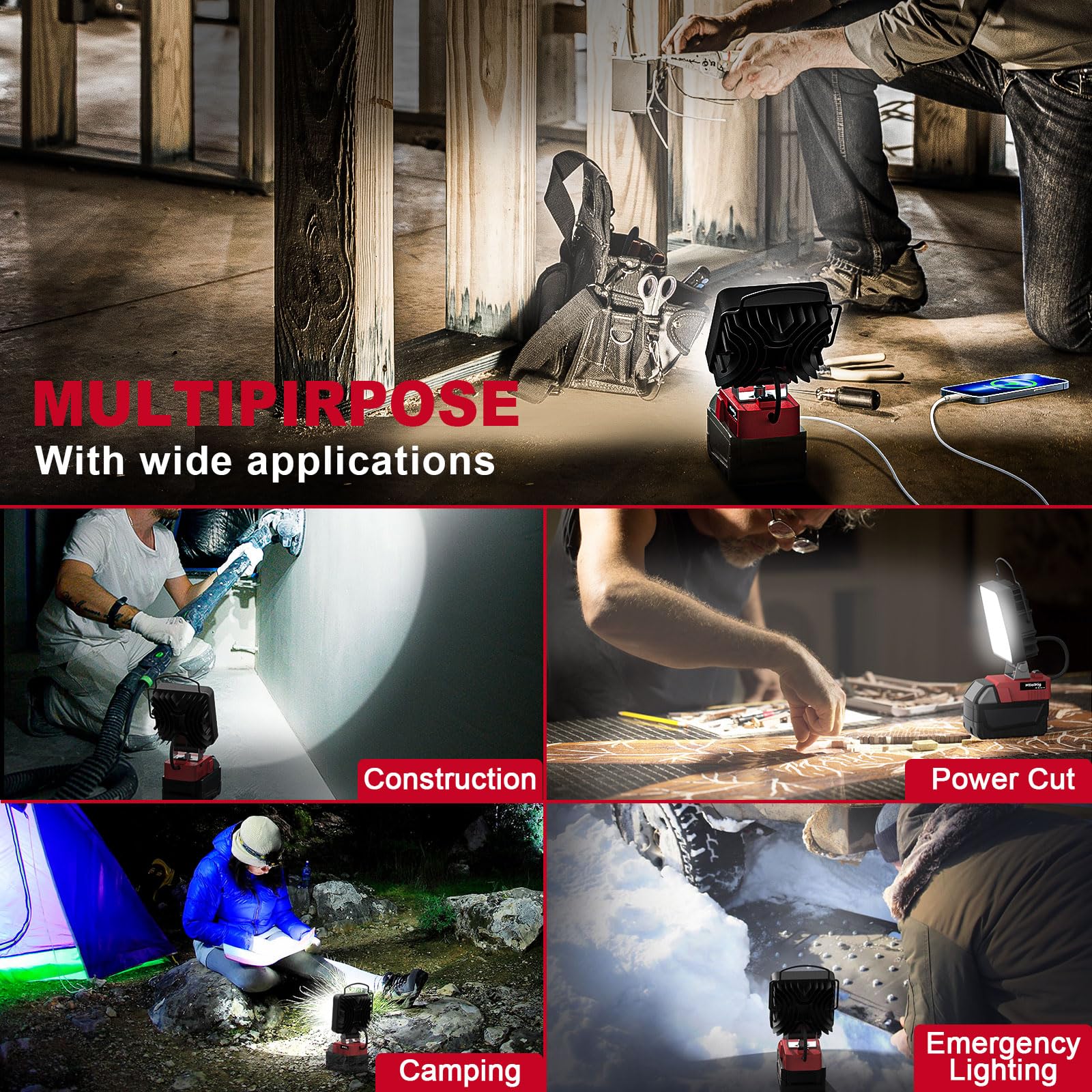 MtiolHig cordless design frees you from cords for outdoor work.