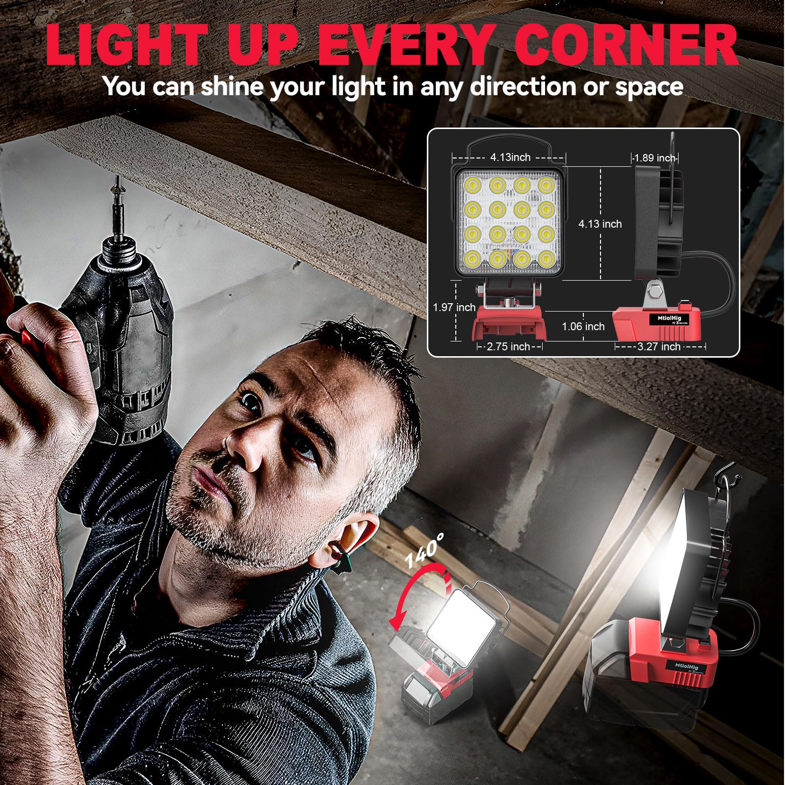 MtiolHig two brightness levels tailor output for precision tasks.