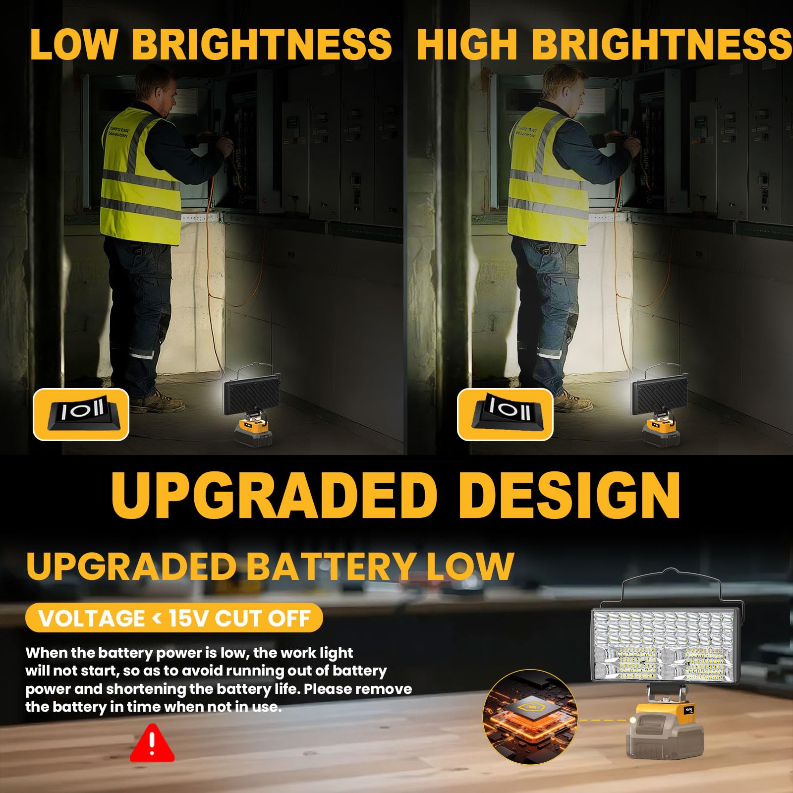 Two-pack MtiolHig LED work lights for double coverage