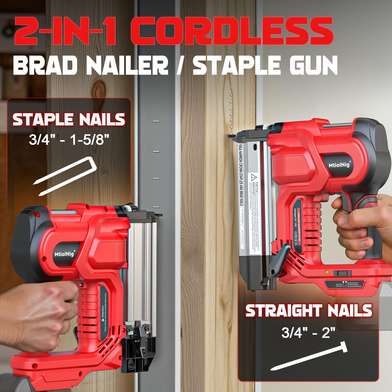 MtiolHig 2in-1 nail gun and staple gun for versatile projects.