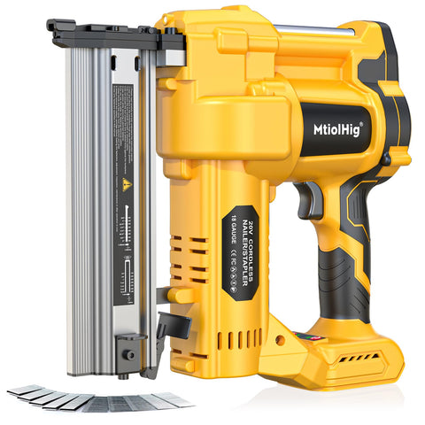 MtiolHig cordless 2in brad nailer in use