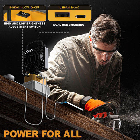 MtiolHig rotatable 140° design enables precise lighting in tight spaces.