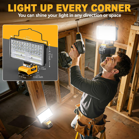 USB A and USB C ports on MtiolHig light to charge devices while you work