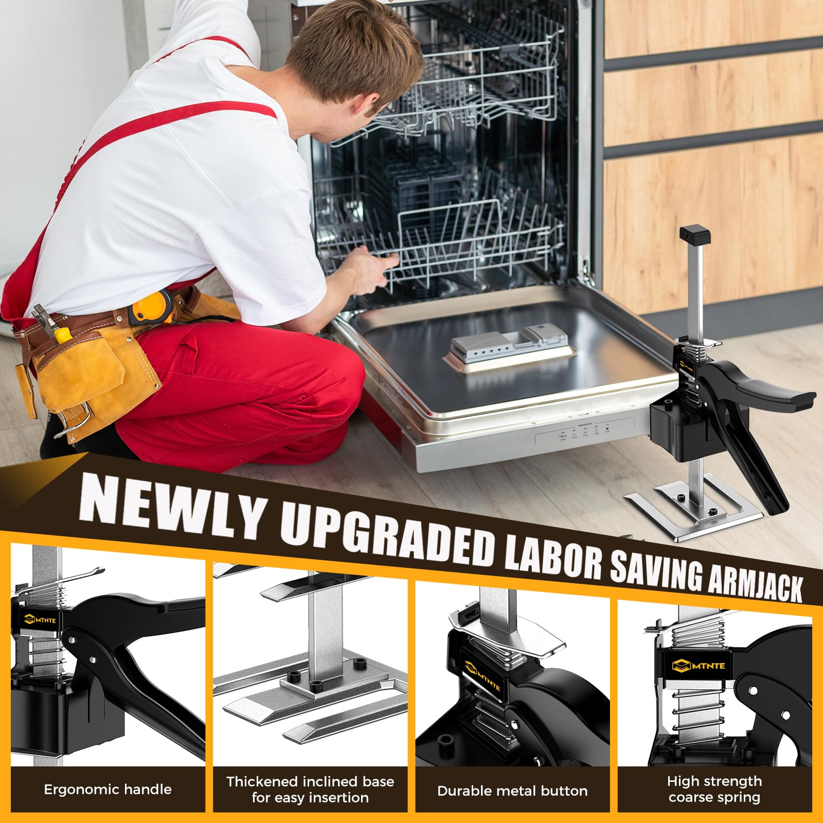 Mtnte heavy-duty 45# steel base provides stable lift support