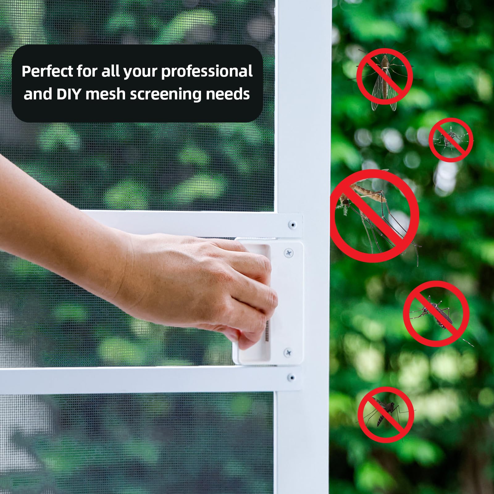 MTOUOCK 18x16 weave window mesh keeps debris out while air flows