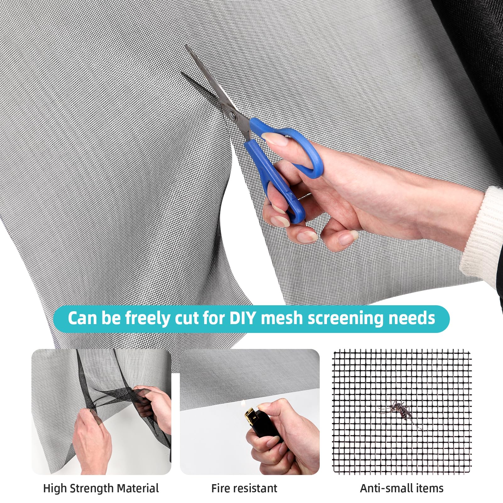 MTOUOCK window screen roll 36x100 convenient for DIY repairs