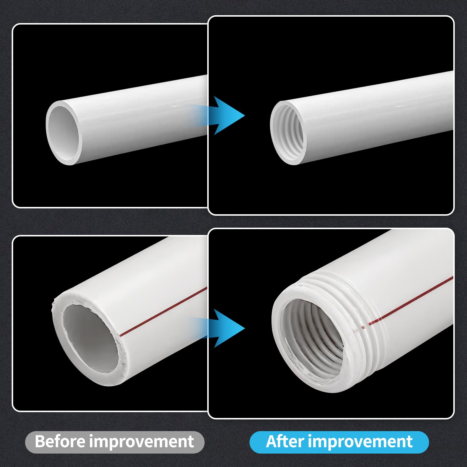 Muaoush three-dies included improve versatility for PVC sizes