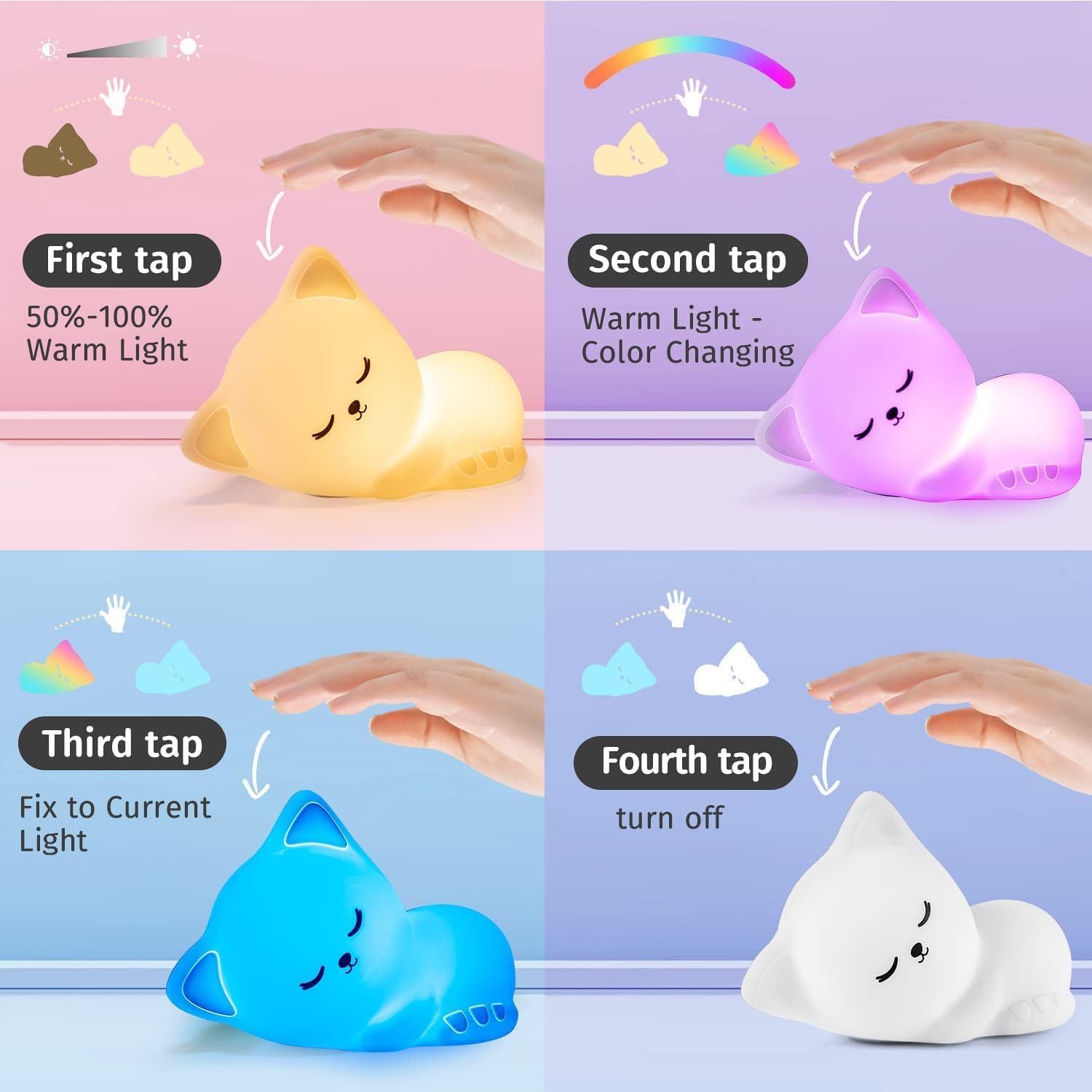 Mubarek cat decor night light makes a cute gift for girls