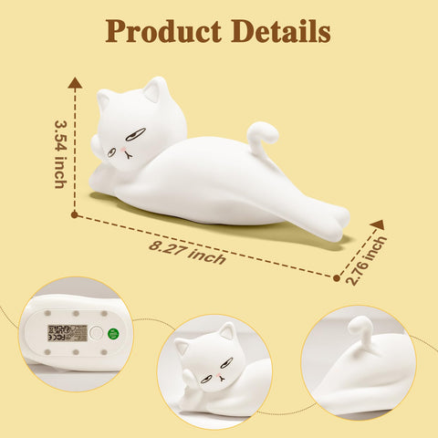 Mubarek cute cat gift night light for dorm rooms or bedrooms.