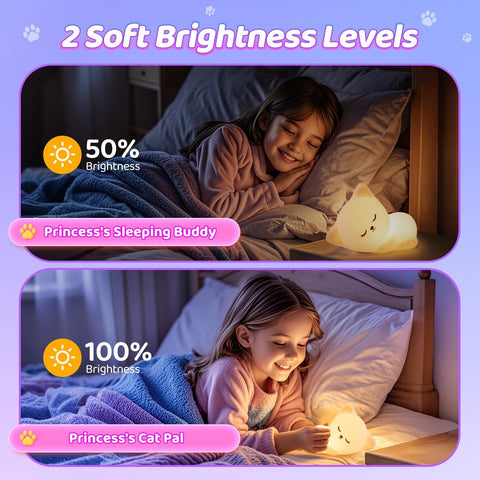 Mubarek dimmable night light with two brightness levels for any need