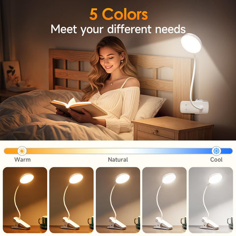 High brightness 400 lumens from 36 LEDs for wide, even desk illumination.