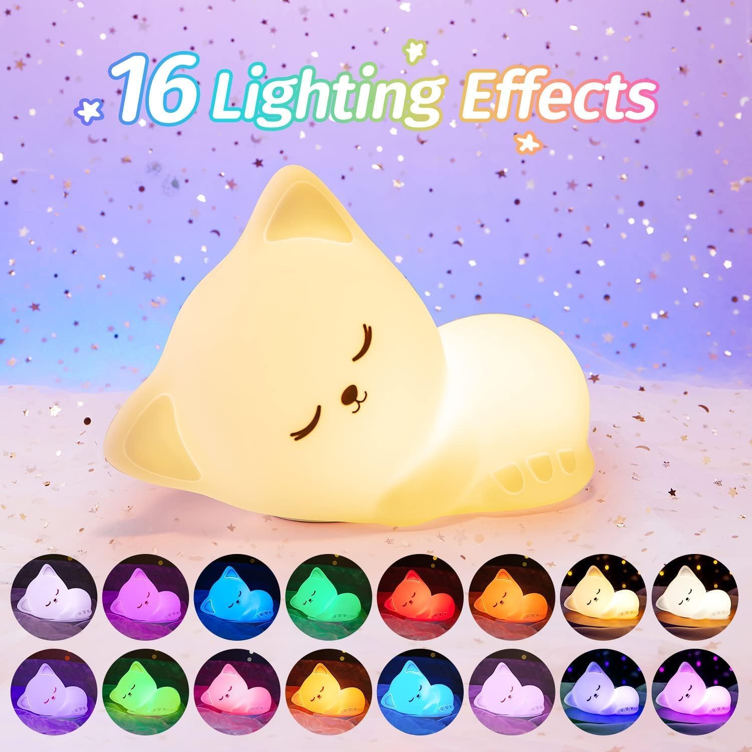 Mubarek soft silicone night light shows gentle, safe touch surface
