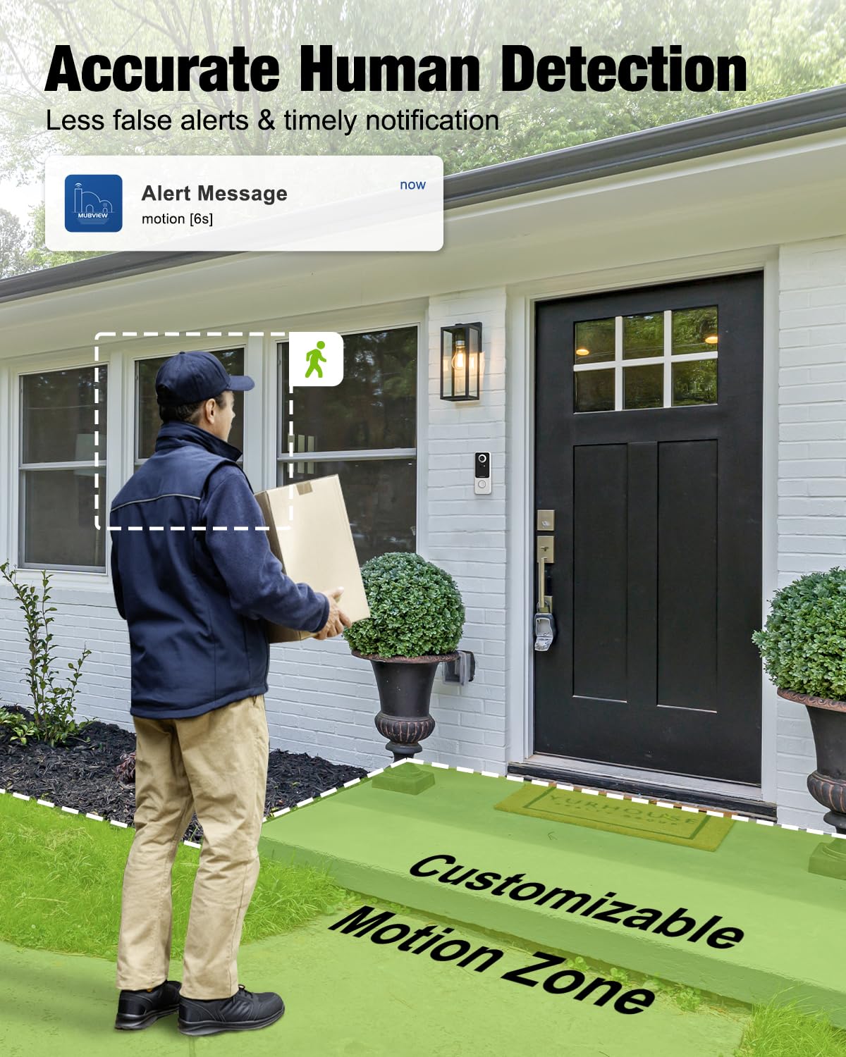 MUBVIEW two-way talk to greet visitors with clear audio