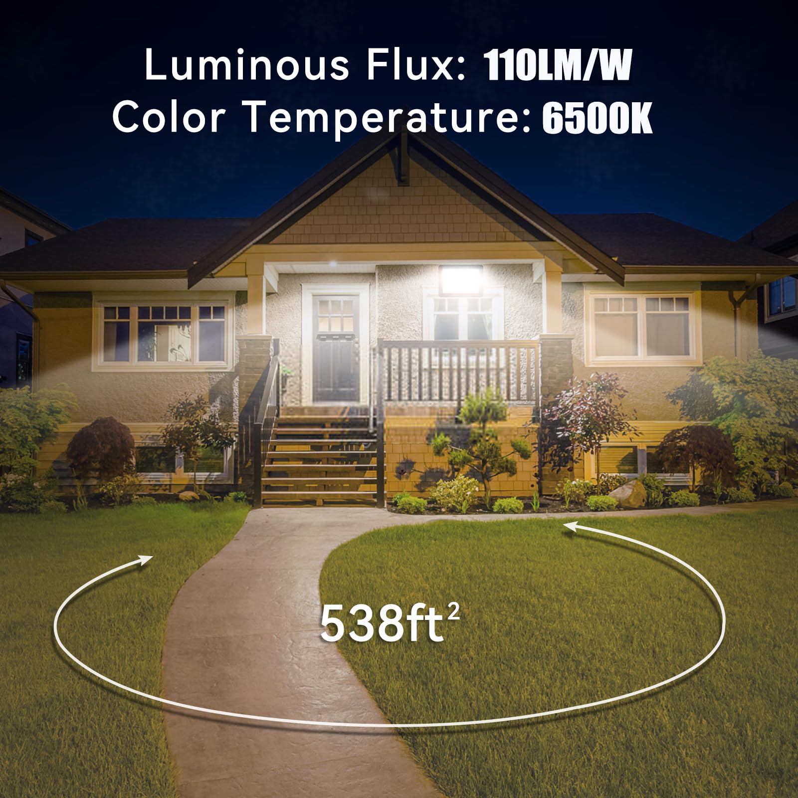 MUCLUD 100W LED flood light IP66 waterproof for all-weather outdoor use