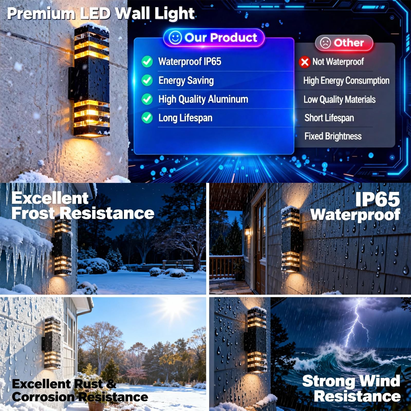 MUCLUD easy-install outdoor light simplifies wall mounting
