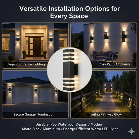 MUCLUD front-yard garden wall light improves curb appeal