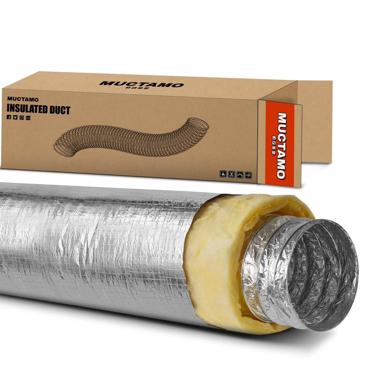 Muctamo 4in duct cutting for precise HVAC routing improves fit.