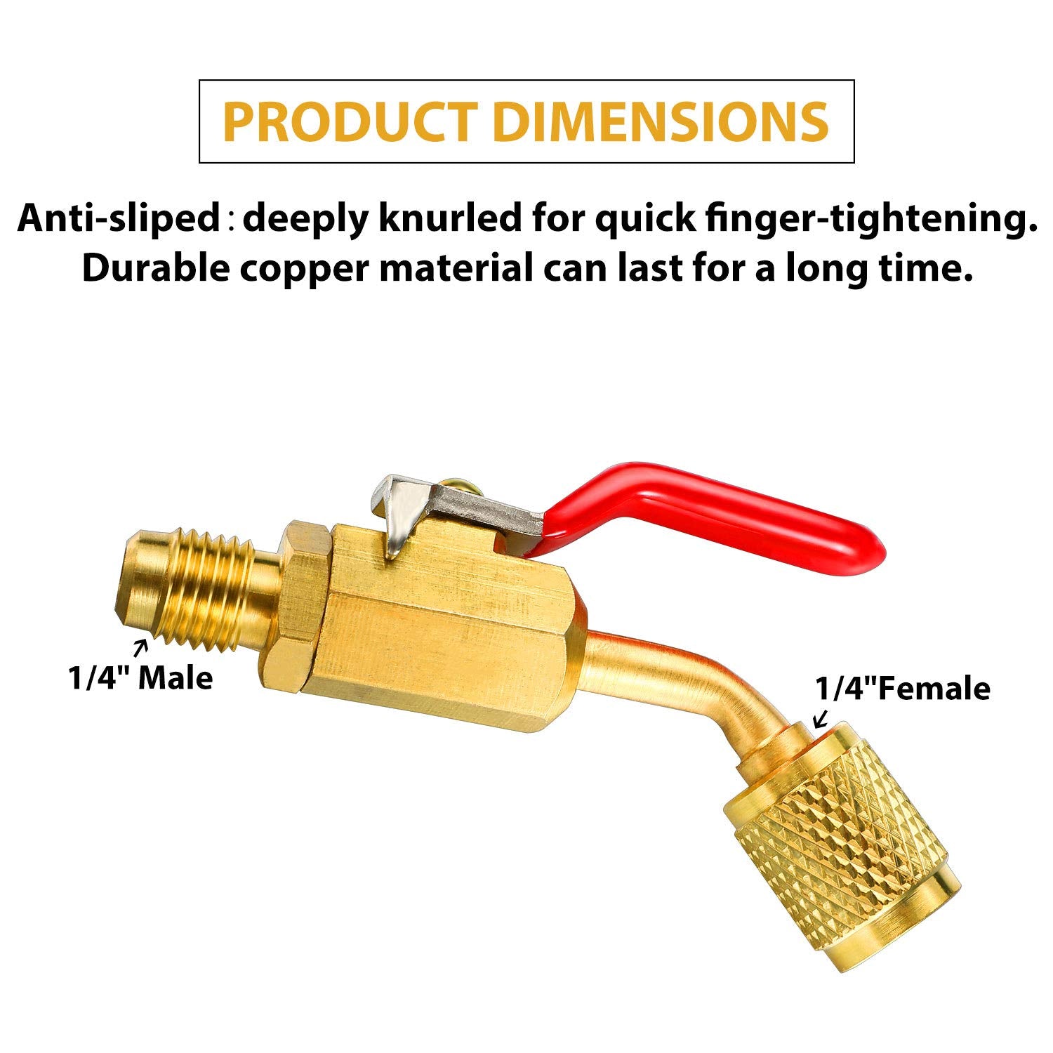 Mudder adapter 1/4in male to 5/16in female connector for mini splits.