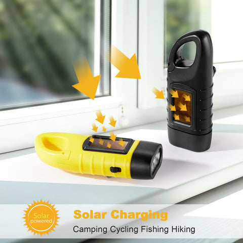 Mudder black-yellow crank flashlights set showing rugged, portable outdoor gear.