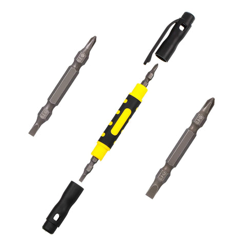 Mudder magnetized tip helps hold small screws during assembly.