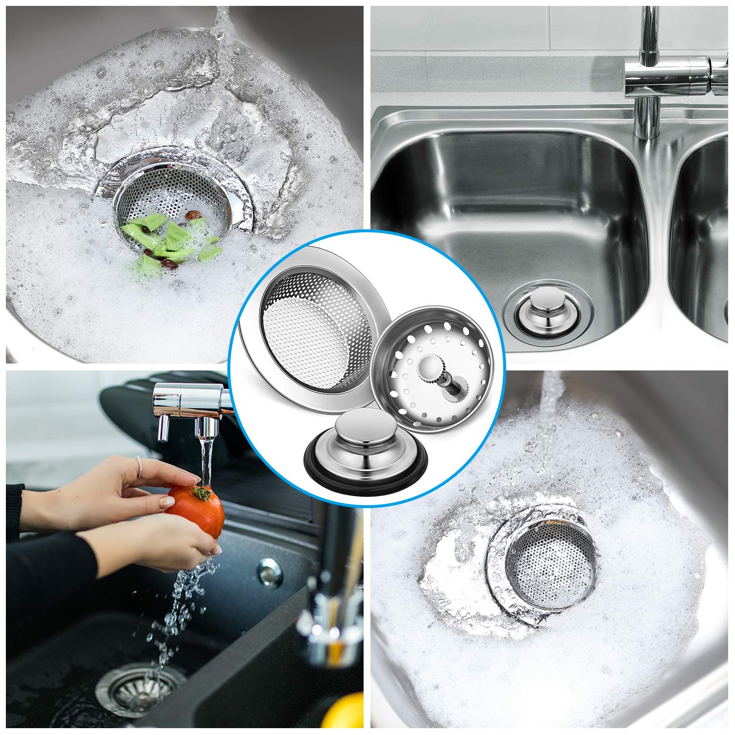 Mudder dishwasher-safe filter keeps kitchen tidy and clog-free.