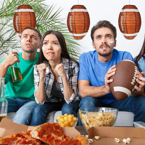 Mudder football lantern 12 inch, ideal for birthday, game day, or tailgates.
