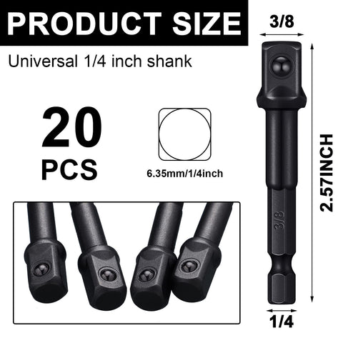 Mudder hex-to-square socket adapter shown converting hand driving to powered torque.