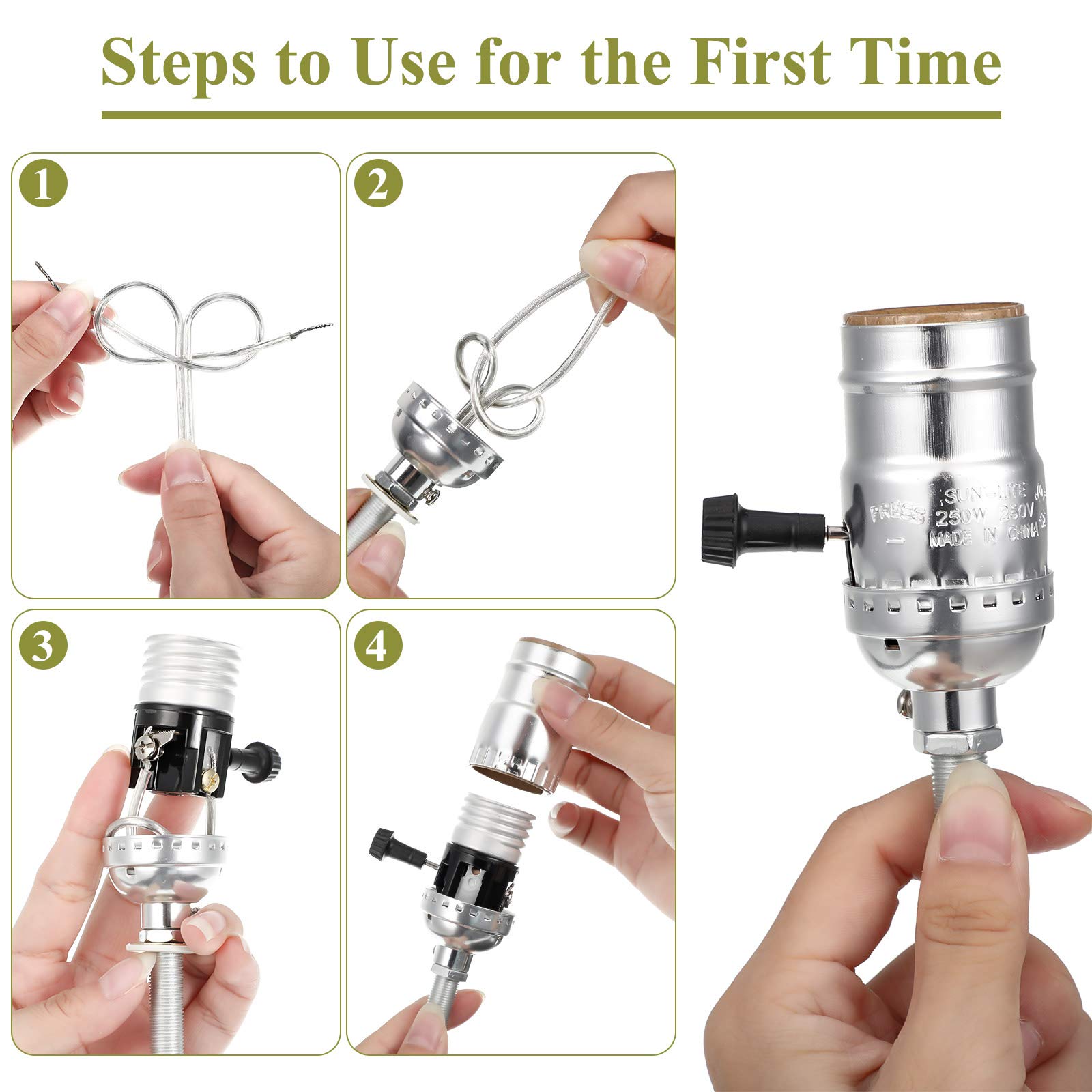 Easy DIY assembly with included instructions supports custom lamp projects.