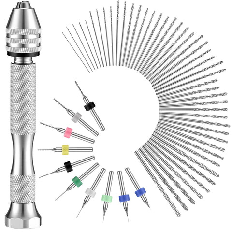 Mudder pin vise hand drill shown with compact precision for jewelry and resin work.