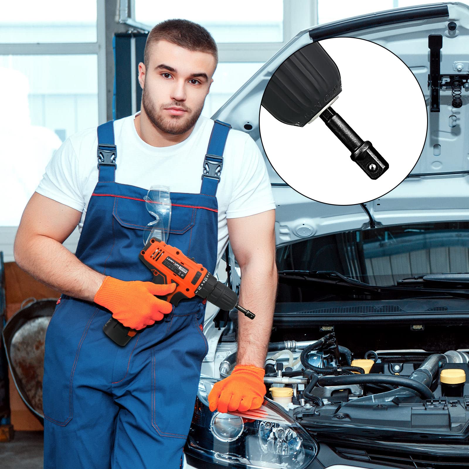 Mudder plug-in handle expands tool versatility with power tools.