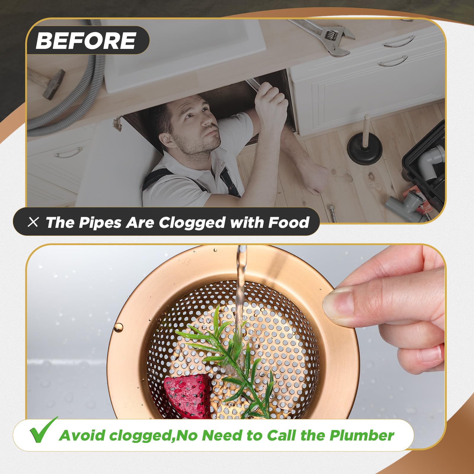 Rustproof stainless steel with wide rim supports safe daily dishwashing.