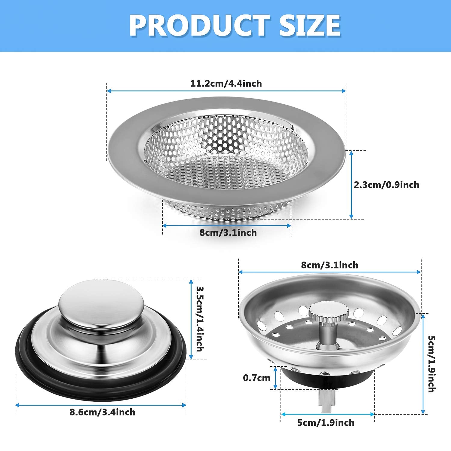 Mudder stainless steel basket close-up shows rustproof durability.