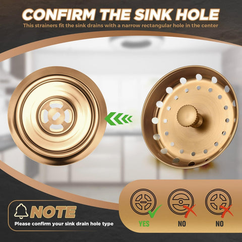 Universal-fit 4.5-inch strainer suits most US kitchen drains.